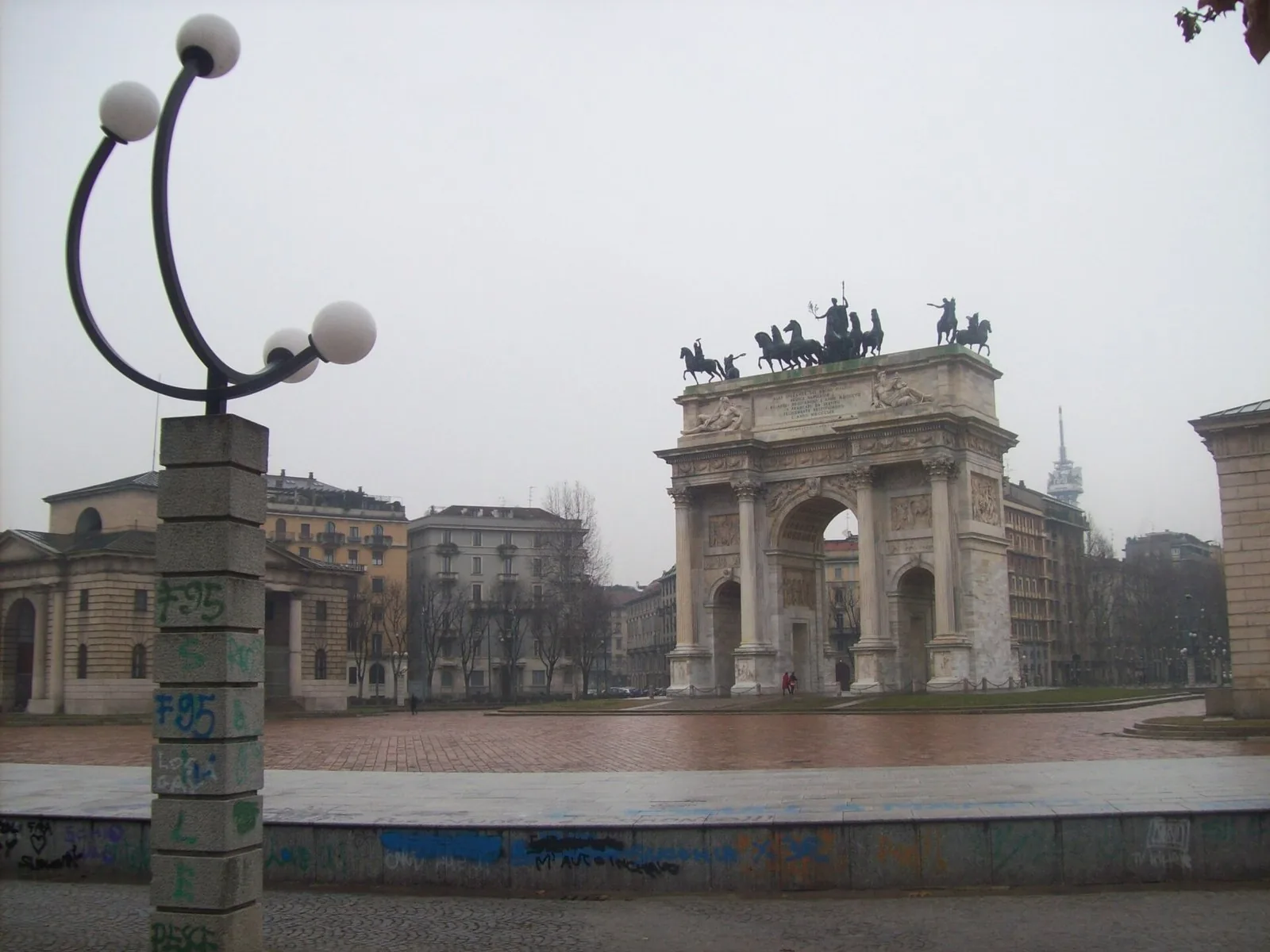 L'Arco della Pace a Milano, all'ingresso del Parco Sempione